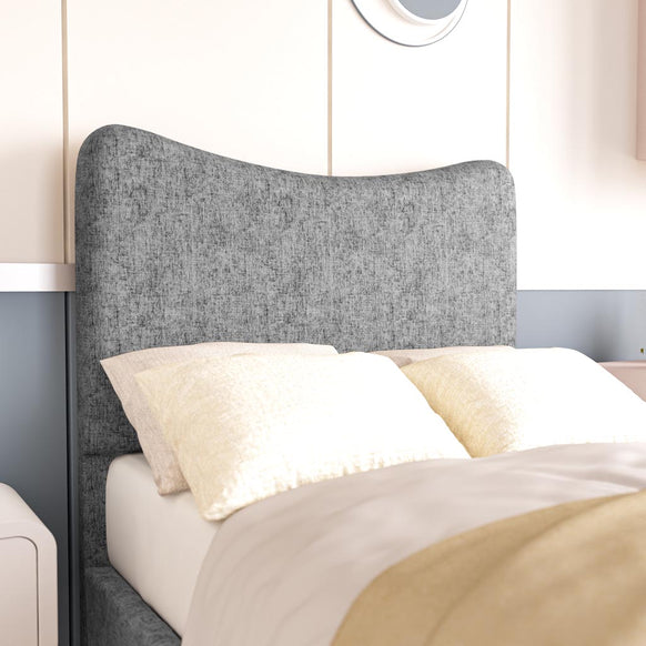 Cairo Kids Upholstered Bed - Silver Chenille