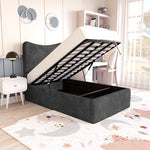 Cairo Kids Upholstered Ottoman Bed - Charcoal Coniston