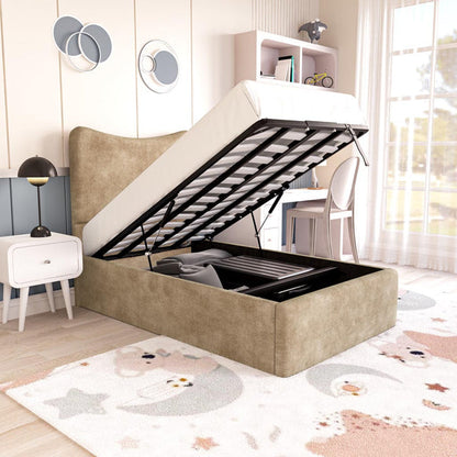 Cairo Kids Upholstered Ottoman Bed - Mink Coniston