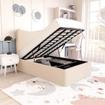 Cairo Kids Upholstered Ottoman Bed - Cream Boucle