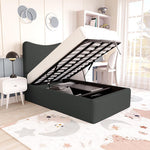 Cairo Kids Upholstered Ottoman Bed - Granite Boucle