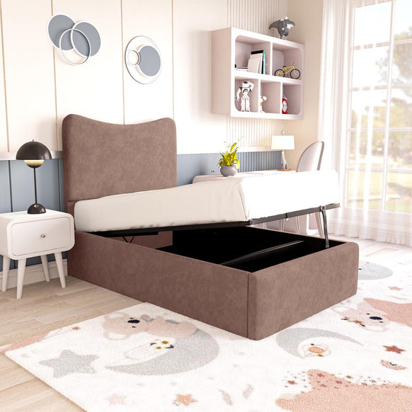 Cairo Kids Upholstered Ottoman Bed - Mauve Naples