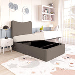 Cairo Kids Upholstered Ottoman Bed - Mink Boucle