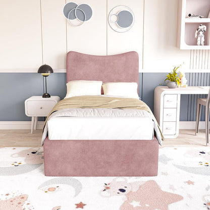 Cairo Kids Upholstered Ottoman Bed - Pink Coniston