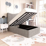 Cairo Kids Upholstered Ottoman Bed - Seal Grey Naples