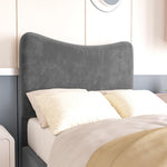 Cairo Kids Upholstered Ottoman Bed - Steel Plush Velvet