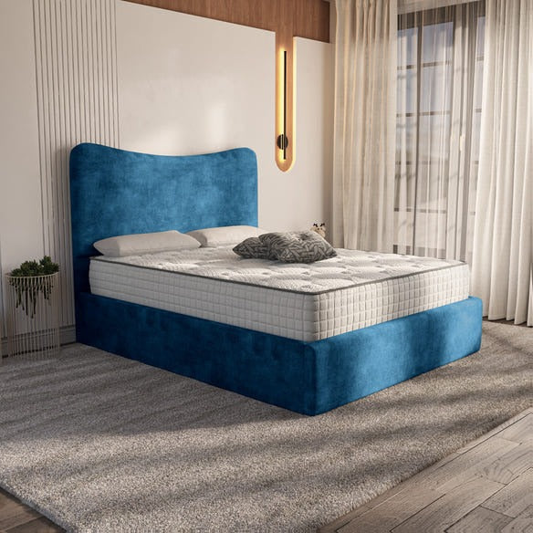 Cairo Upholstered Bed - Blue Coniston