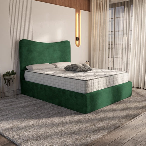 Cairo Upholstered Bed - Emerald Coniston