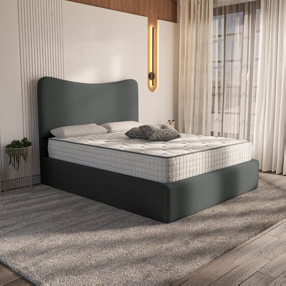 Cairo Upholstered Bed - Granite Boucle