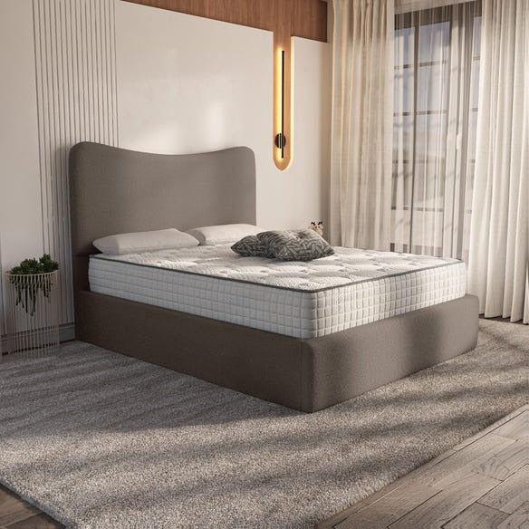 Cairo Upholstered Bed - Mink Boucle