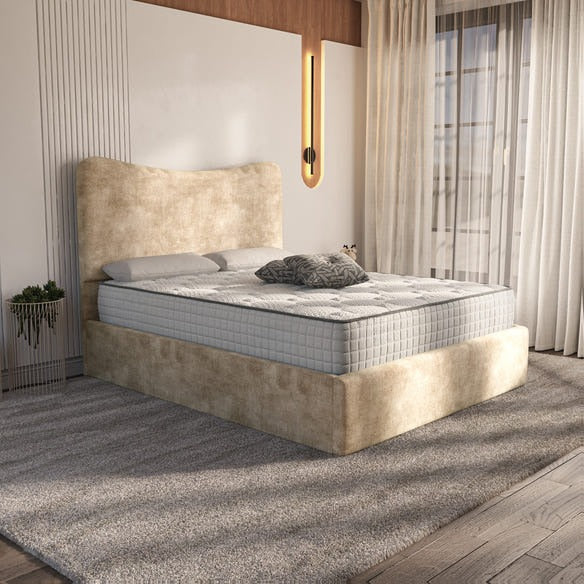 Cairo Upholstered Bed - Mink Coniston