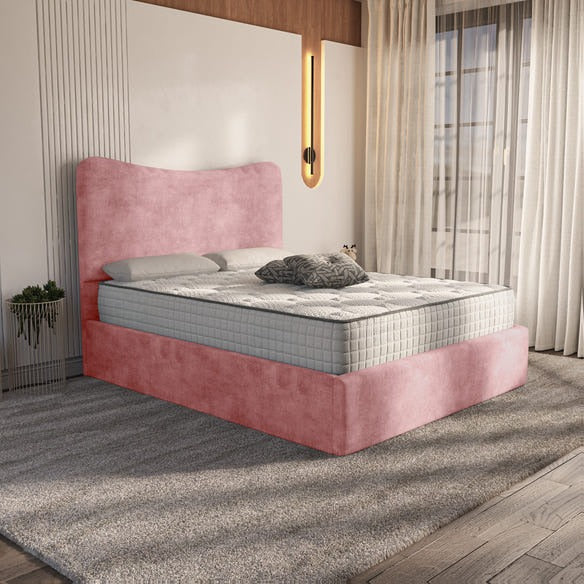 Cairo Upholstered Bed - Pink Coniston