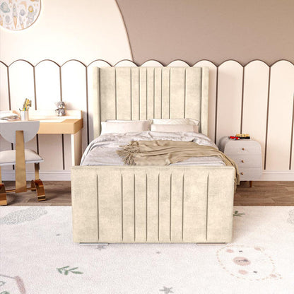 Cambridge Kids Upholstered Bed - Almond Coniston