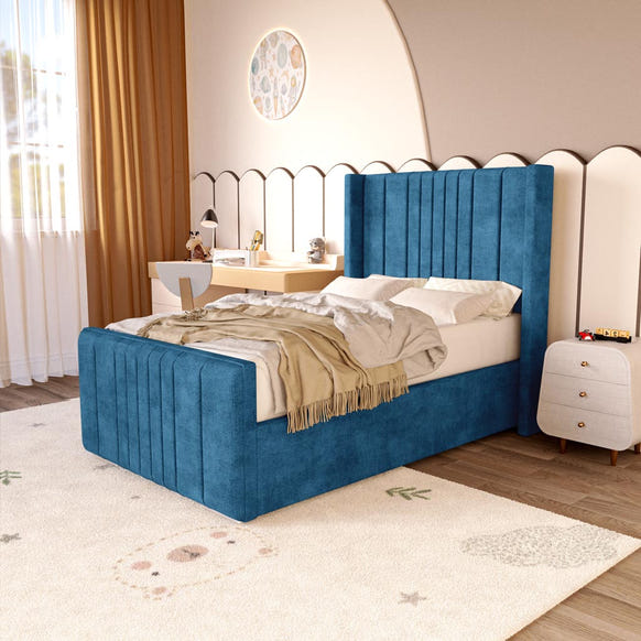 Cambridge Kids Upholstered Bed - Blue Coniston