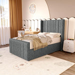 Cambridge Kids Upholstered Bed - Charcoal Chenille