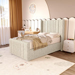 Cambridge Kids Upholstered Bed - Cream Chenille