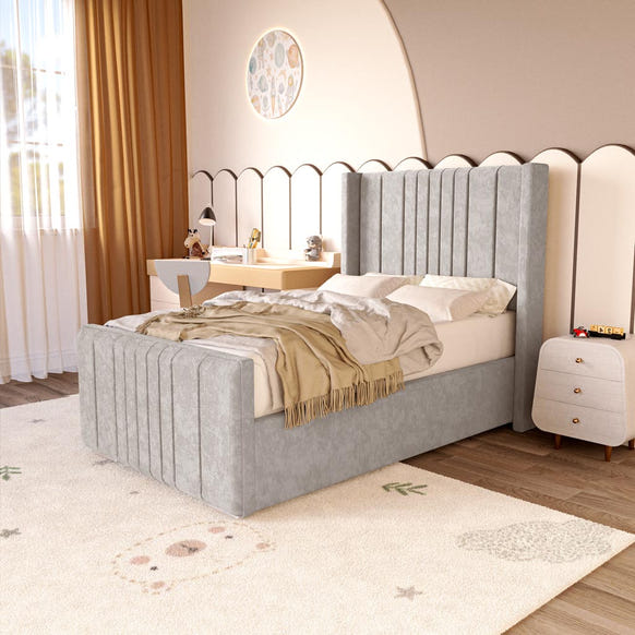 Cambridge Kids Upholstered Bed - Seal Grey Naples