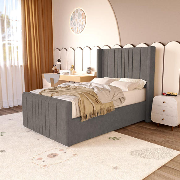 Cambridge Kids Upholstered Bed - Slate Grey Naples