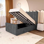 Cambridge Kids Upholstered Ottoman Bed - Charcoal Coniston