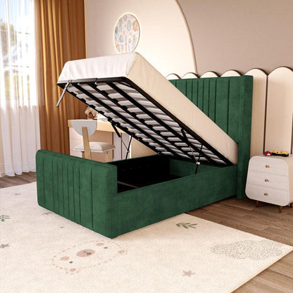 Cambridge Kids Upholstered Ottoman Bed - Emerald Coniston