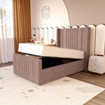 Cambridge Kids Upholstered Ottoman Bed - Mauve Naples