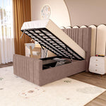 Cambridge Kids Upholstered Ottoman Bed - Mauve Naples