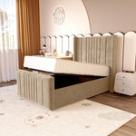 Cambridge Kids Upholstered Ottoman Bed - Mink Plush Velvet
