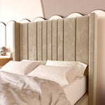 Cambridge Kids Upholstered Ottoman Bed - Mink Plush Velvet