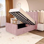 Cambridge Kids Upholstered Ottoman Bed - Pink Coniston