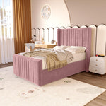 Cambridge Kids Upholstered Ottoman Bed - Pink Plush Velvet