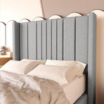 Cambridge Kids Upholstered Ottoman Bed - Silver Linoso
