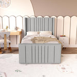 Cambridge Kids Upholstered Ottoman Bed - Silver Linoso