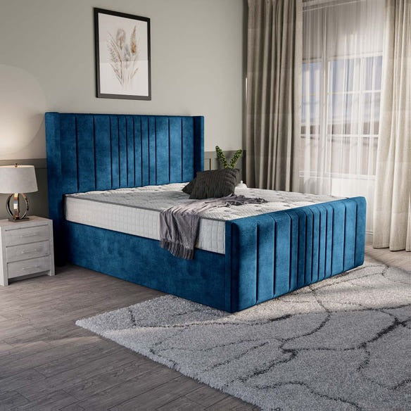 Cambridge Upholstered Bed - Blue Coniston