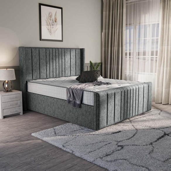 Cambridge Upholstered Bed - Charcoal Chenille