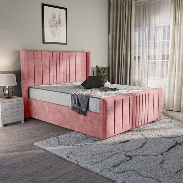 Cambridge Upholstered Bed - Pink Coniston