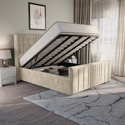 Cambridge Upholstered Ottoman Bed - Almond Coniston