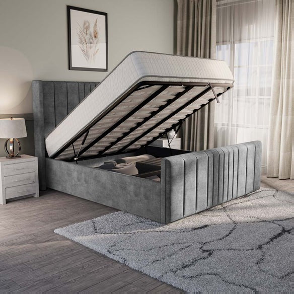 Cambridge Upholstered Ottoman Bed - Armour Coniston