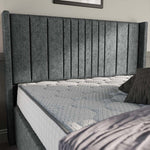 Cambridge Upholstered Ottoman Bed - Charcoal Chenille