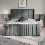 Cambridge Upholstered Ottoman Bed - Charcoal Chenille