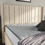 Cambridge Upholstered Ottoman Bed - Cream Chenille