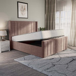 Cambridge Upholstered Ottoman Bed - Mauve Naples