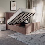 Cambridge Upholstered Ottoman Bed - Mauve Naples