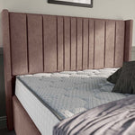 Cambridge Upholstered Ottoman Bed - Mauve Naples