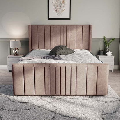 Cambridge Upholstered Ottoman Bed - Mauve Naples