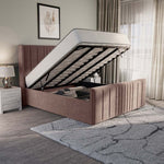 Cambridge Upholstered Ottoman Bed - Mauve Naples