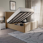 Cambridge Upholstered Ottoman Bed - Mink Plush Velvet