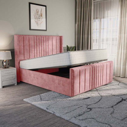 Cambridge Upholstered Ottoman Bed - Pink Coniston