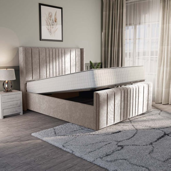 Cambridge Upholstered Ottoman Bed - Seal Grey Naples