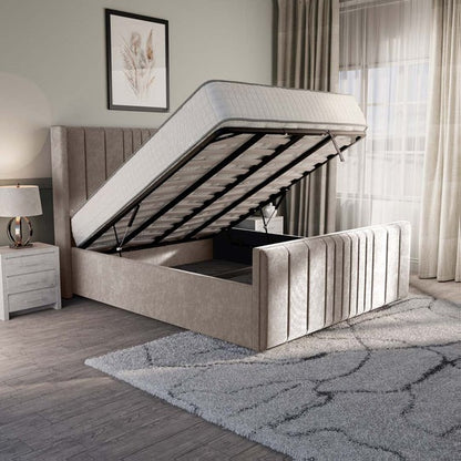 Cambridge Upholstered Ottoman Bed - Seal Grey Naples