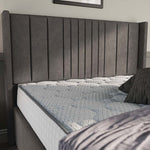 Cambridge Upholstered Ottoman Bed - Slate Grey Naples